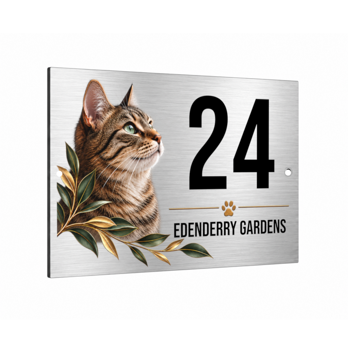 B253 Custom Personalised Address Metal Aluminium Plaque Sign Door House Gate