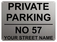 2349 Custom Personalised PRIVATE PARKING Metal Aluminium Sign Plaque Door Gate