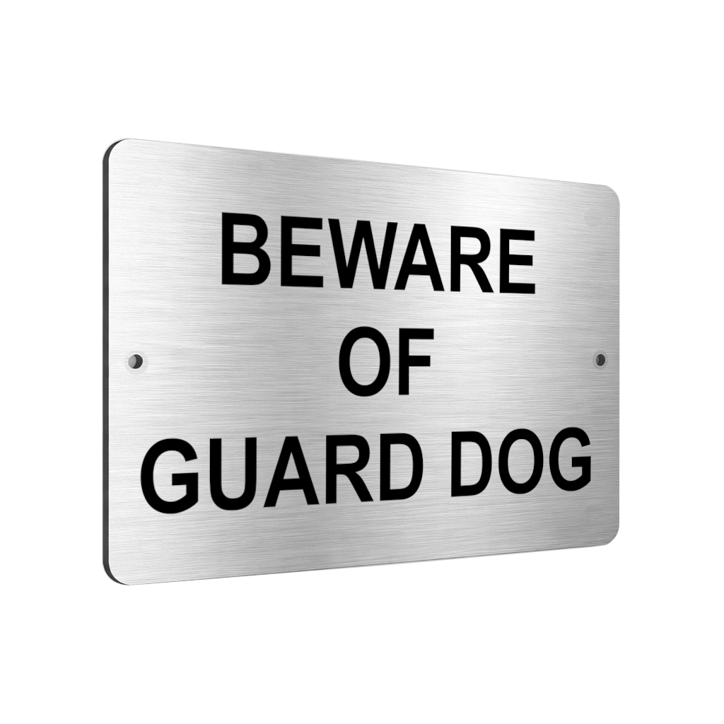 B022 BEWARE OF GUARD DOG Aluminium Composite Plaque Sign House Garden Gate Door