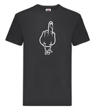 DTF007 Funny T-Shirt Rude Seagull Design Regular Fit 100% Cotton Tee