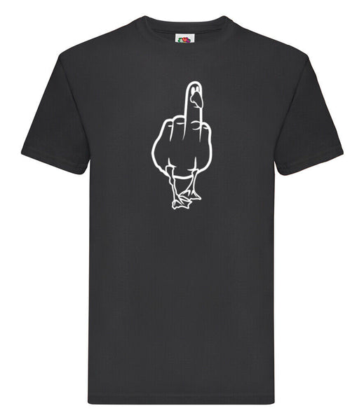 DTF007 Funny T-Shirt Rude Seagull Design Regular Fit 100% Cotton Tee