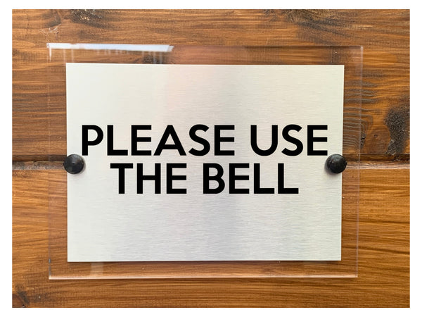 M068 Please Use The Bell Door Gate House Office Aluminium Acrylic Plaque Sign