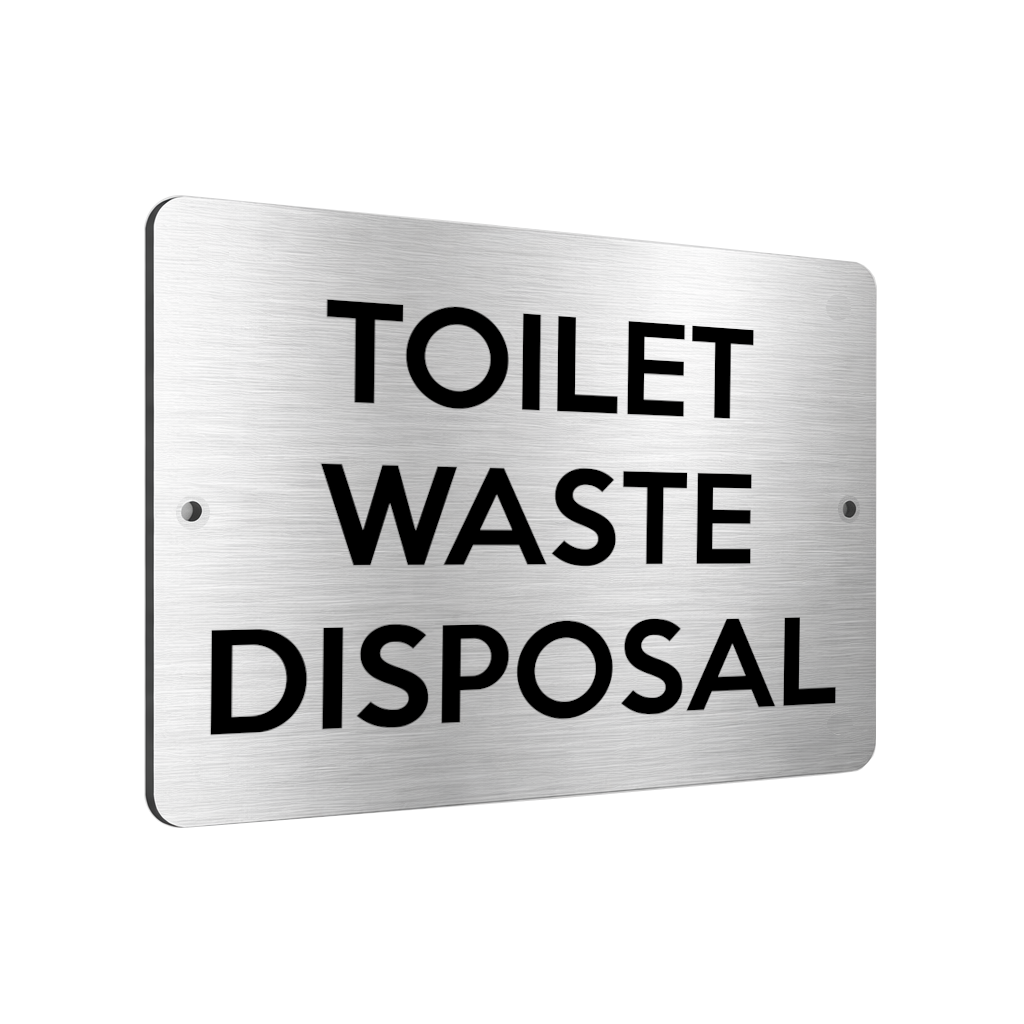 B055 TOILET WASTE DISPOSAL Door Aluminium Metal Plaque Sign
