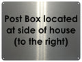 1MM 2372 Post Box Located At Side Of House Right Door Metal Aluminium Metal Plaque