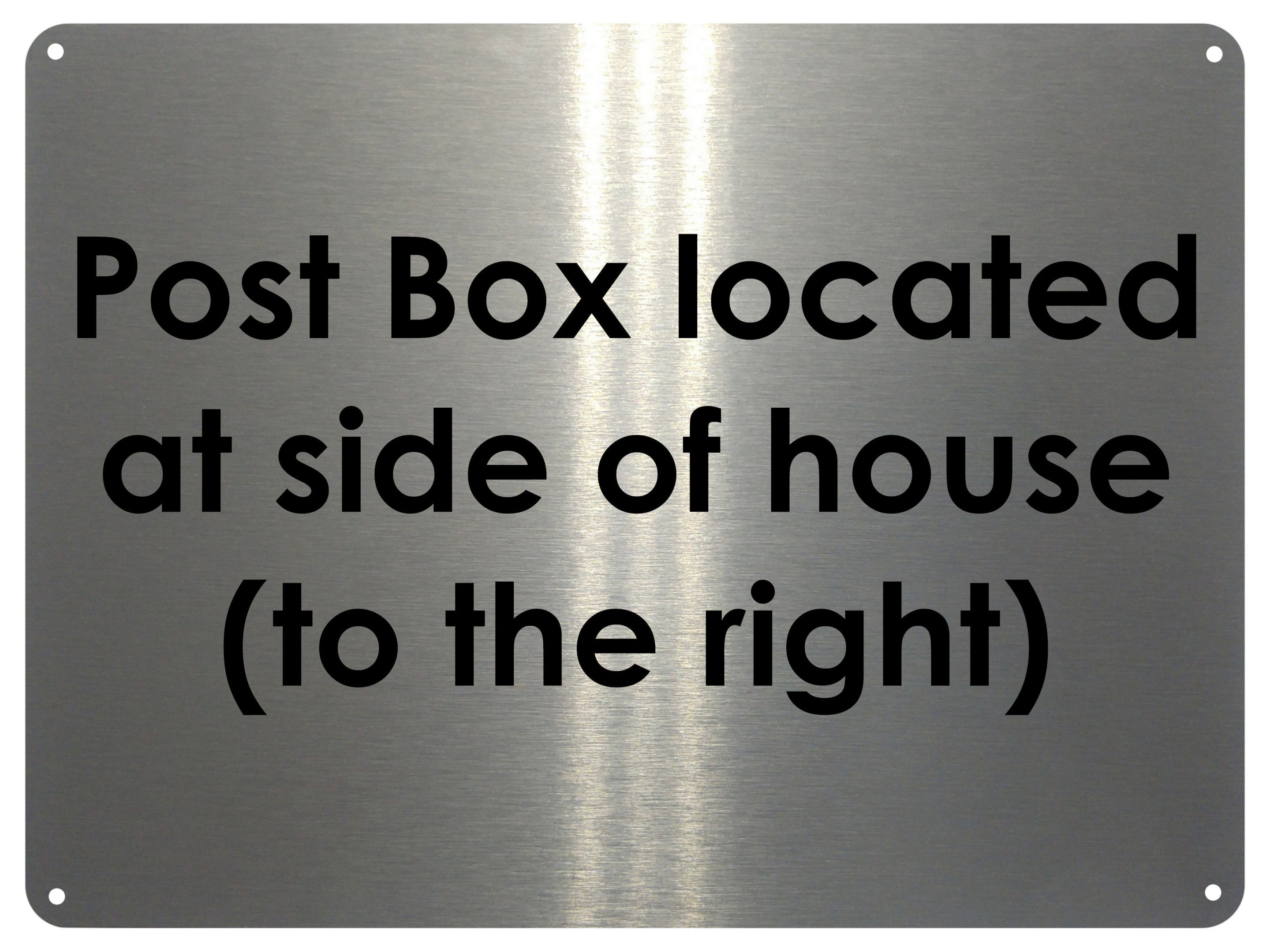 1MM 2372 Post Box Located At Side Of House Right Door Metal Aluminium Metal Plaque