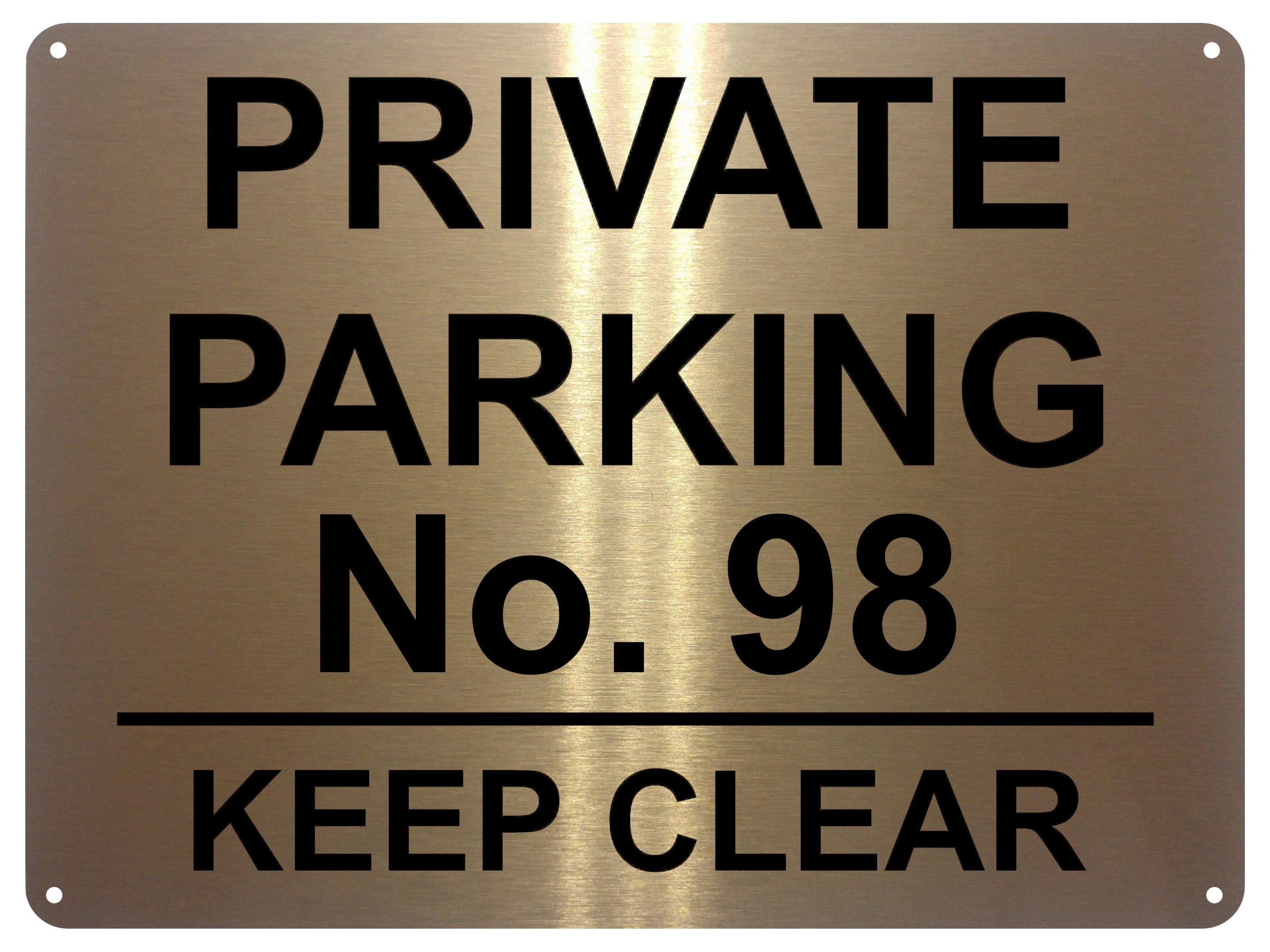UV104 Custom Personalised PRIVATE PARKING Metal Aluminium Plaque Sign A4 Size