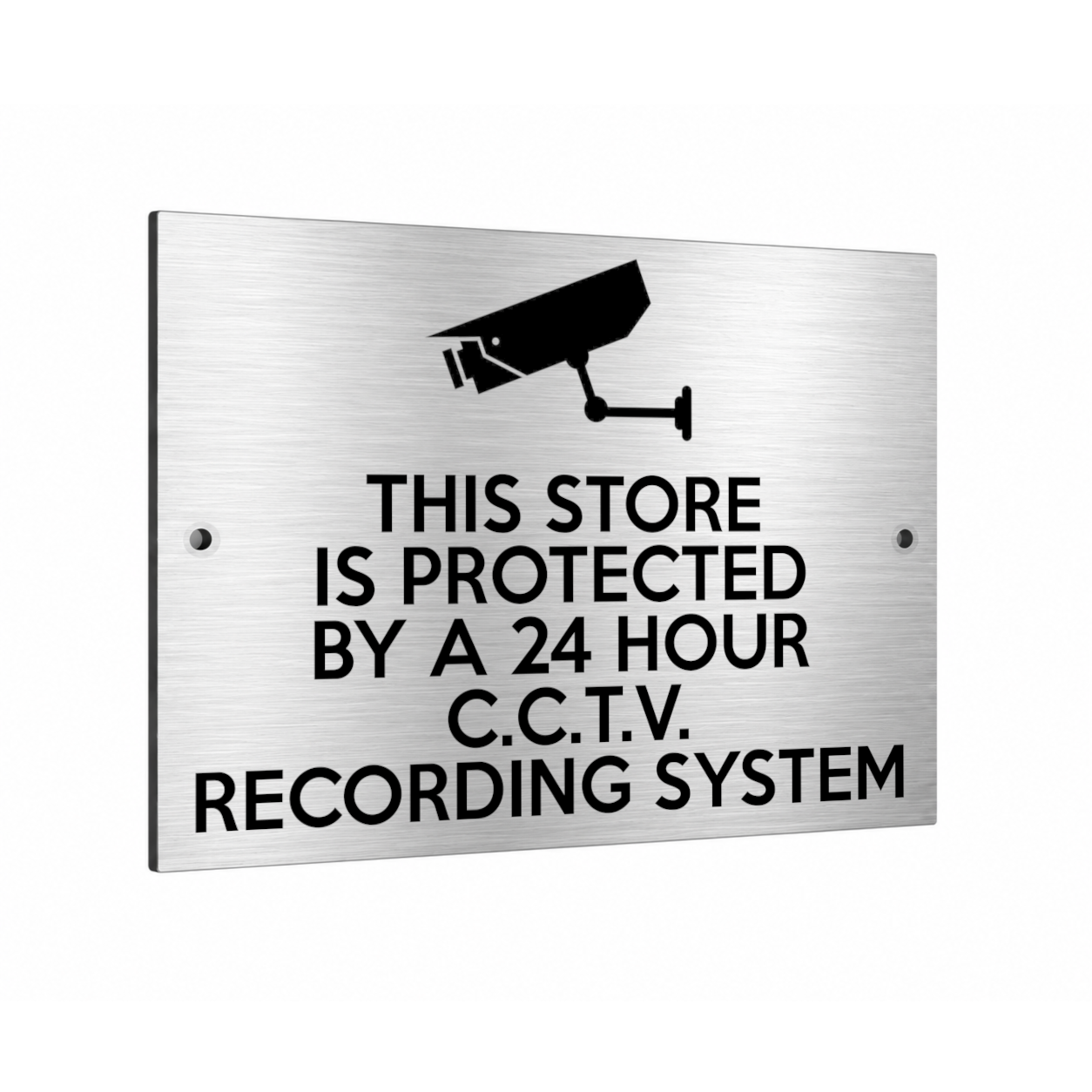 B247 THIS STORE IS PROTECTED BY 24 HOUR CCTV Safety Metal Aluminium Plaque Sign