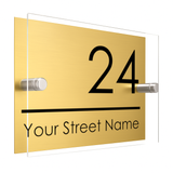 M098 Custom Personalised Modern Address Door Acrylic Aluminium Sign Plaque