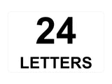 P029 Custom Personalised LETTERS Door Number Plastic PVC Plaque Sign Card