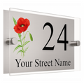 M092 Custom Personalised Modern Address Door Acrylic Aluminium Sign Plaque