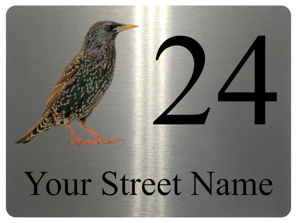 2407 Custom Personalised Bird Address Door Gate Metal Aluminium Sign Plaque