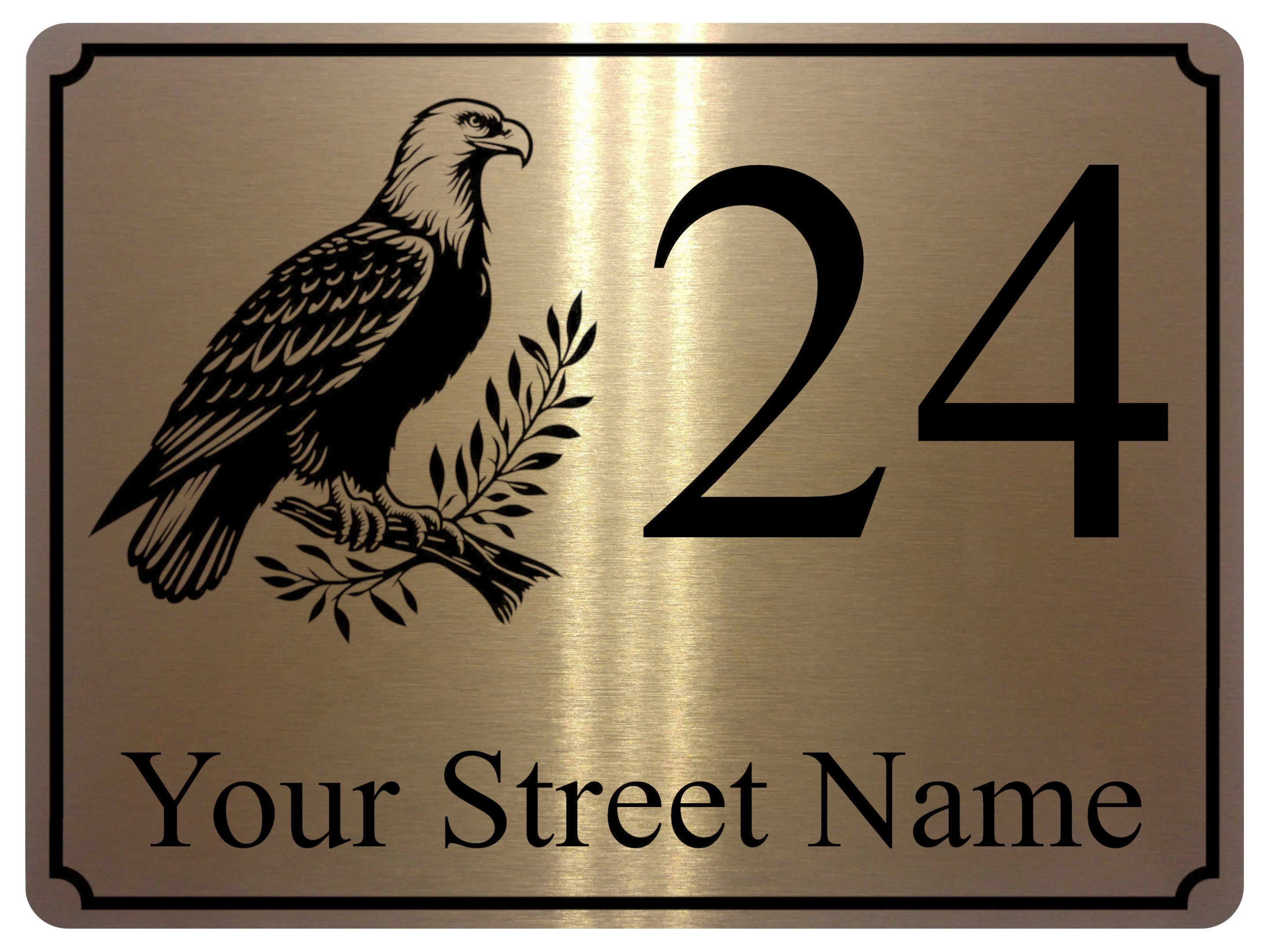 2277 Custom Personalised Address Eagle Door Gate Metal Aluminium Sign Plaque