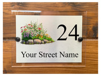 M047 Custom Personalised Address Modern Acrylic Aluminium Sign Plaque Door Gate