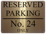 UV154 Custom Personalised RESERVED PARKING Metal Aluminium Plaque Sign A4 Size