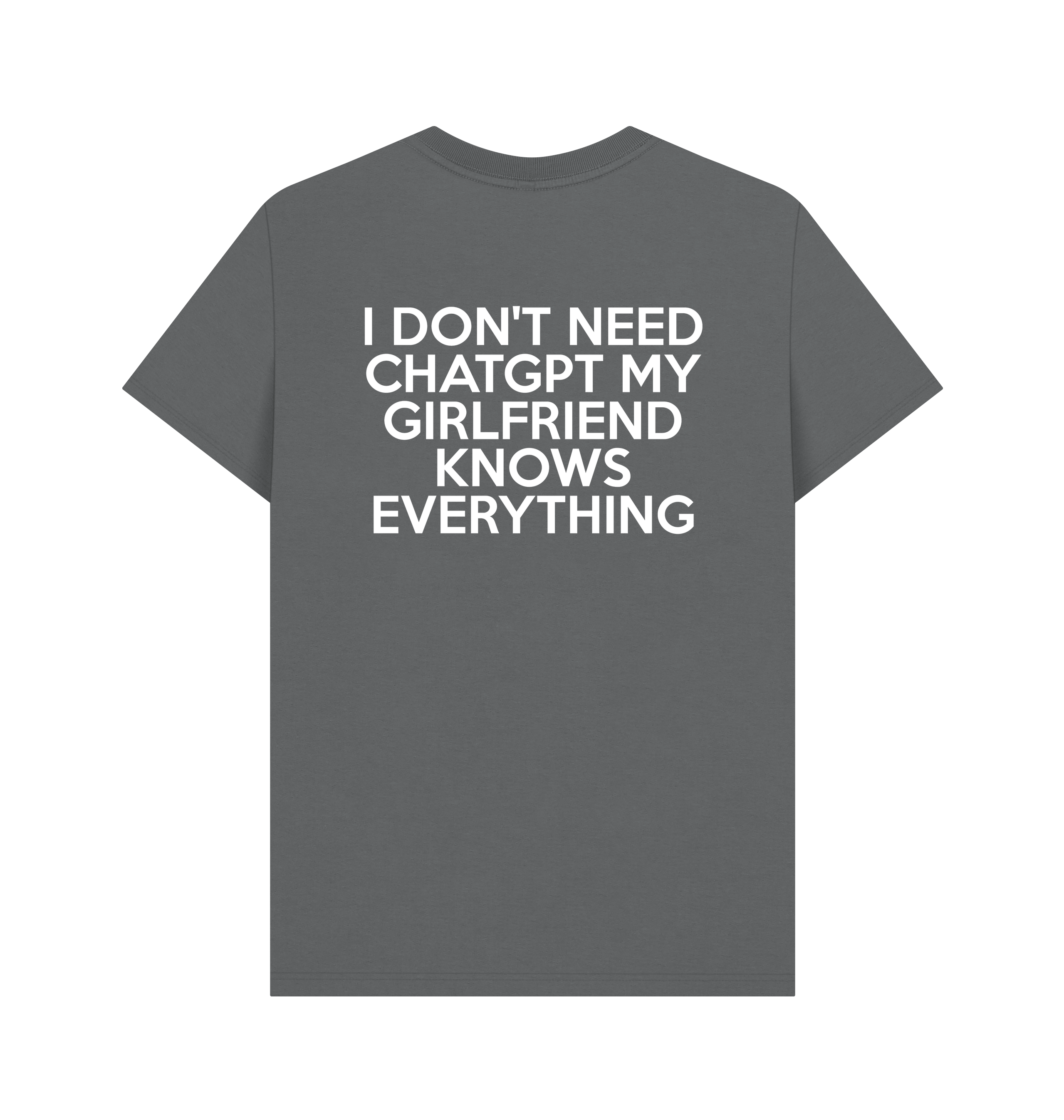 Slate Grey Printed T-shirt Back