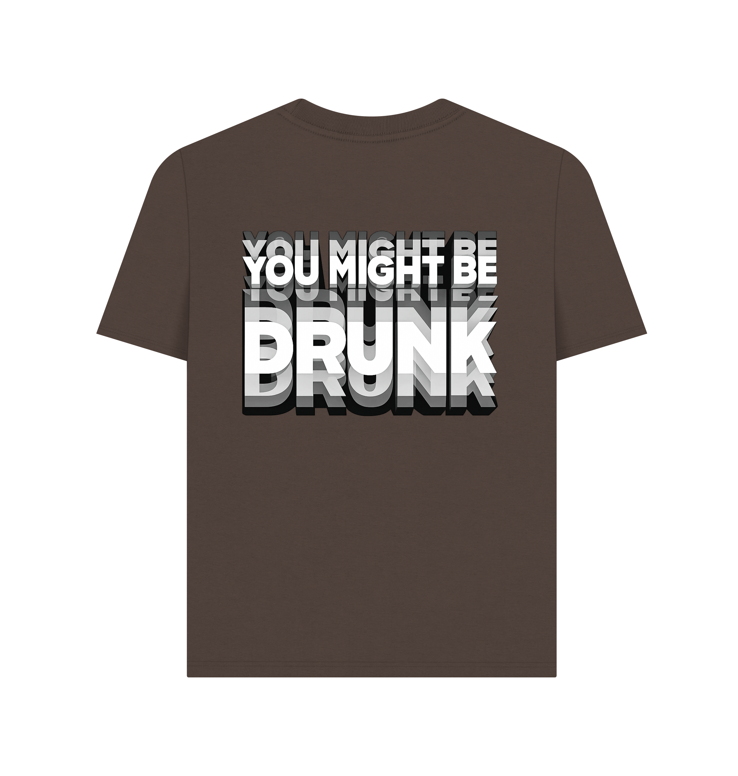 Chocolate Printed T-shirt Back