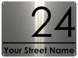 Customise Sign Here Brushed Copper Aluminium Plaque