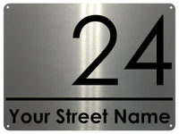 Customise Sign Here Brushed Gold Aluminium Plaque