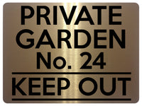 1931 Personalised PRIVATE GARDEN Number KEEP OUT Metal Aluminium Sign Plaque