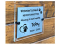 M025 Custom Personalised Memorial Pets Dog Cat Acrylic Aluminium Sign Plaque