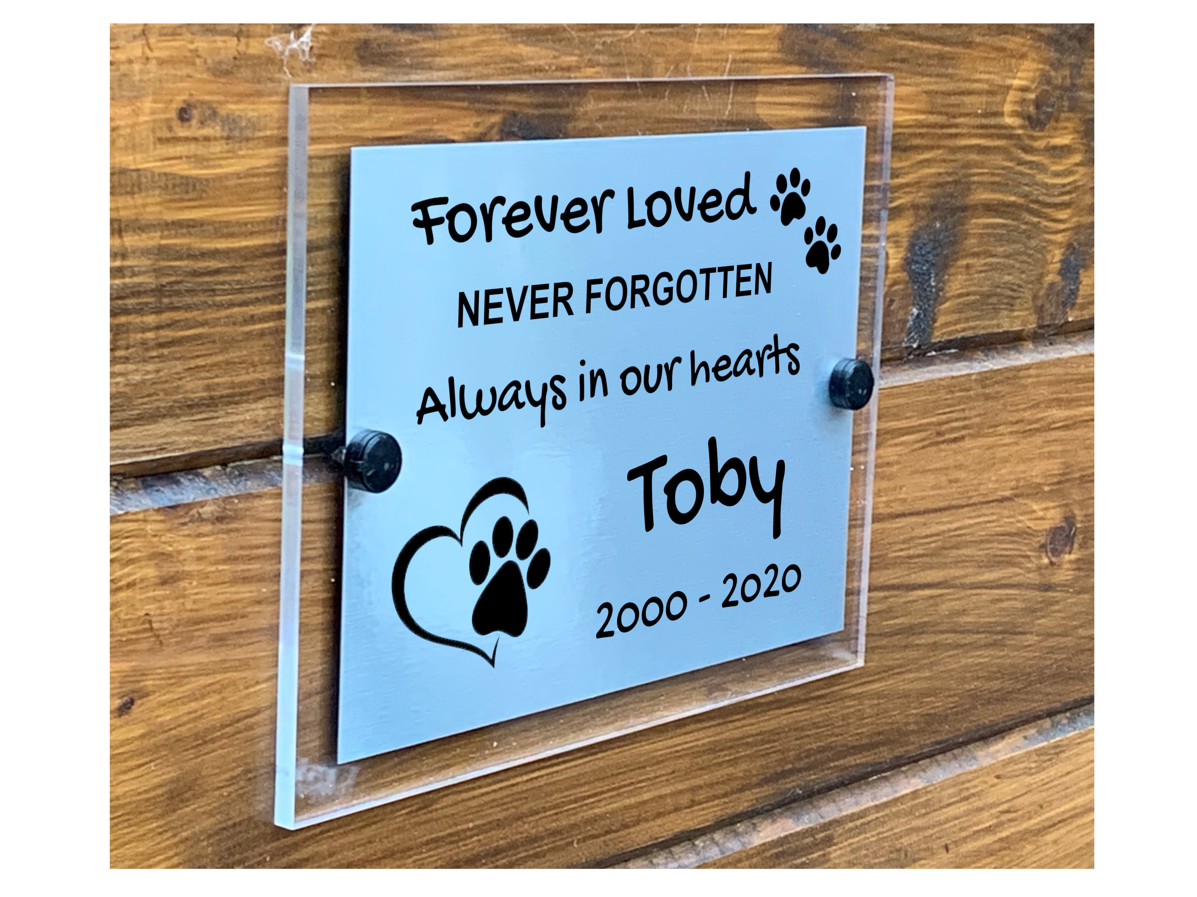 M025 Custom Personalised Memorial Pets Dog Cat Acrylic Aluminium Sign Plaque