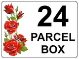 UV137 Custom Personalised PARCEL BOX Metal Aluminium Plaque Sign Door House Office A4