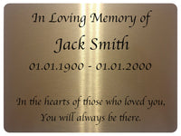 2291 Custom Personalised Memorial Funeral Grave Metal Aluminium Sign Plaque