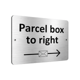 B009 Parcel box to right Door Gate House Letters Aluminium Composite Sign Plaque