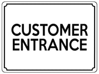 2307 Customer Entrance Door Wall Shop Office Metal Aluminium Plaque Sign