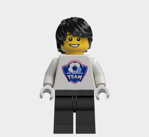 L003 Custom Personalised Lego Minifigures Any Football Team Badge