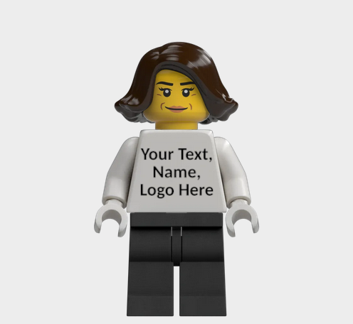 L001 Custom Personalised Lego Minifigures Name, Text