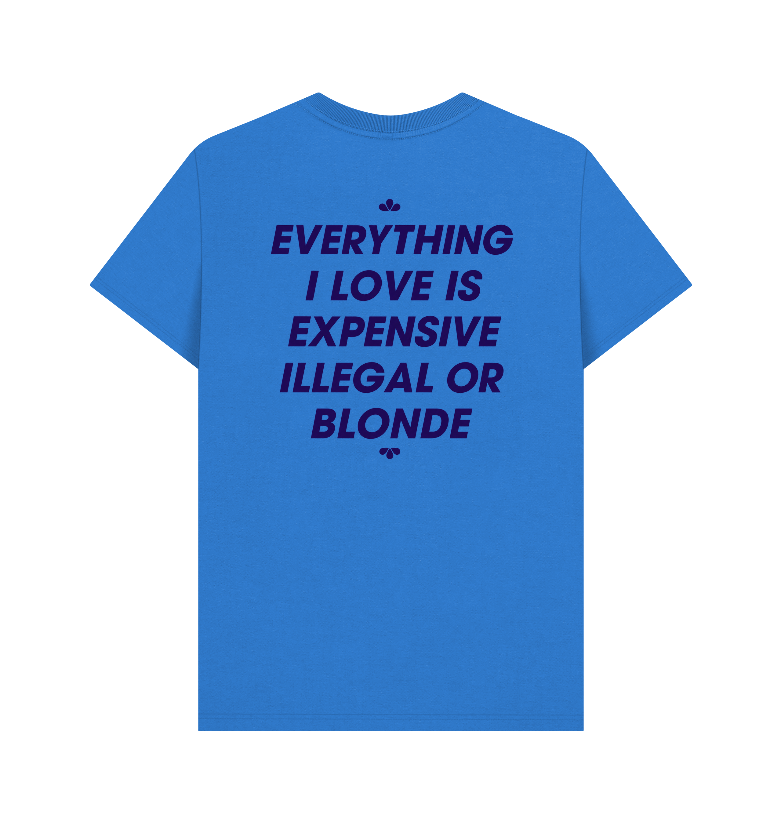 Bright Blue Printed T-shirt Back