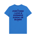 Bright Blue Printed T-shirt Back