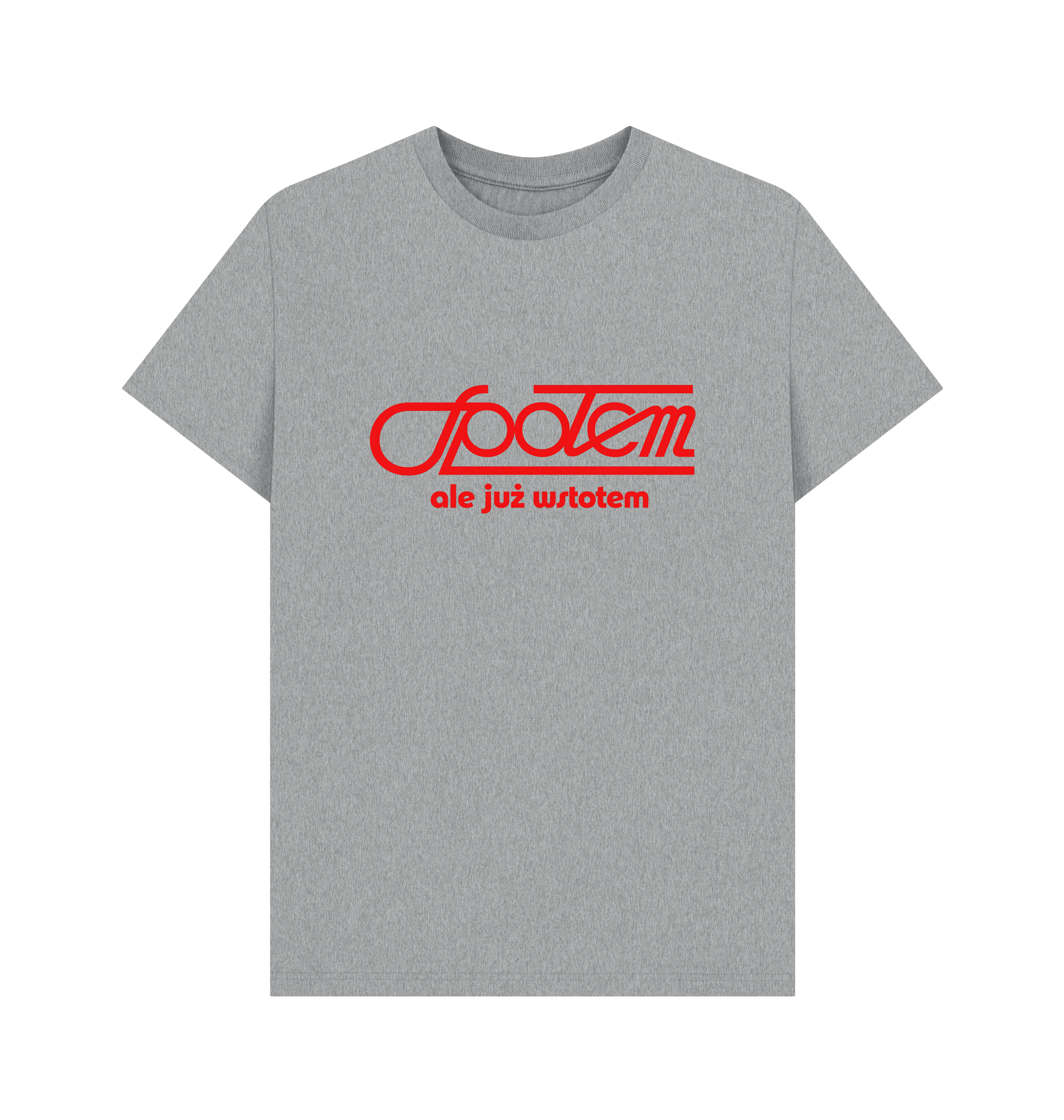 Athletic Grey Printed T-shirt Front