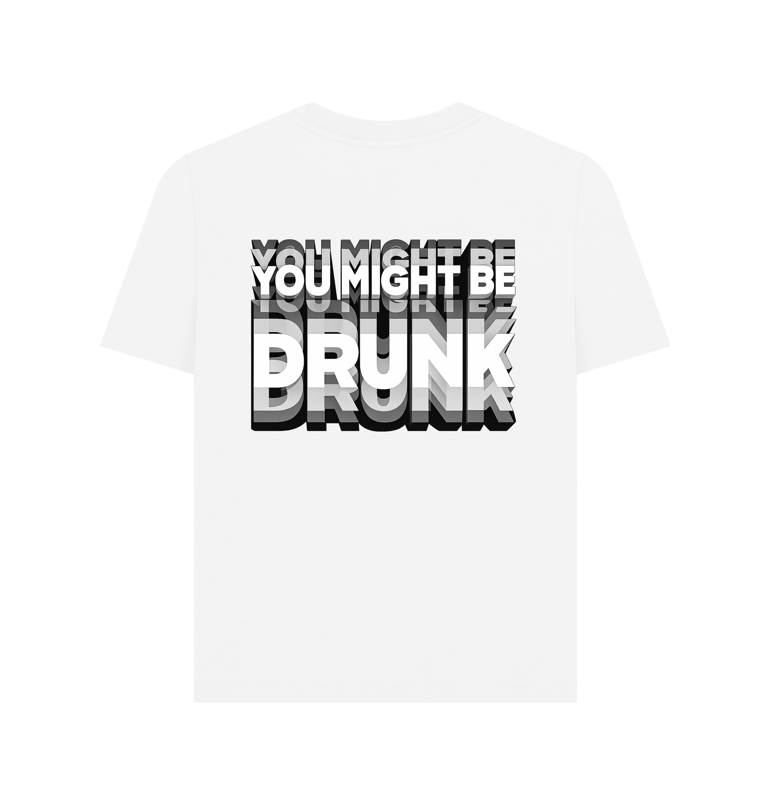 White Printed T-shirt Back