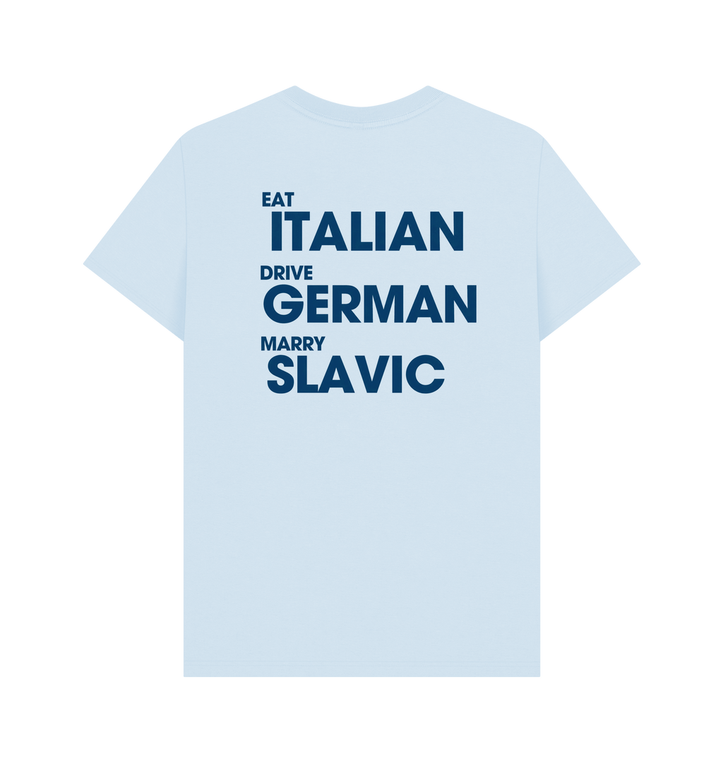Sky Blue Printed T-shirt Back