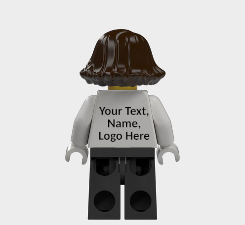 L001 Custom Personalised Lego Minifigures Name, Text