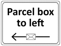 2200 Parcel box to left Door Gate House Letters Metal Aluminium Plaque Sign