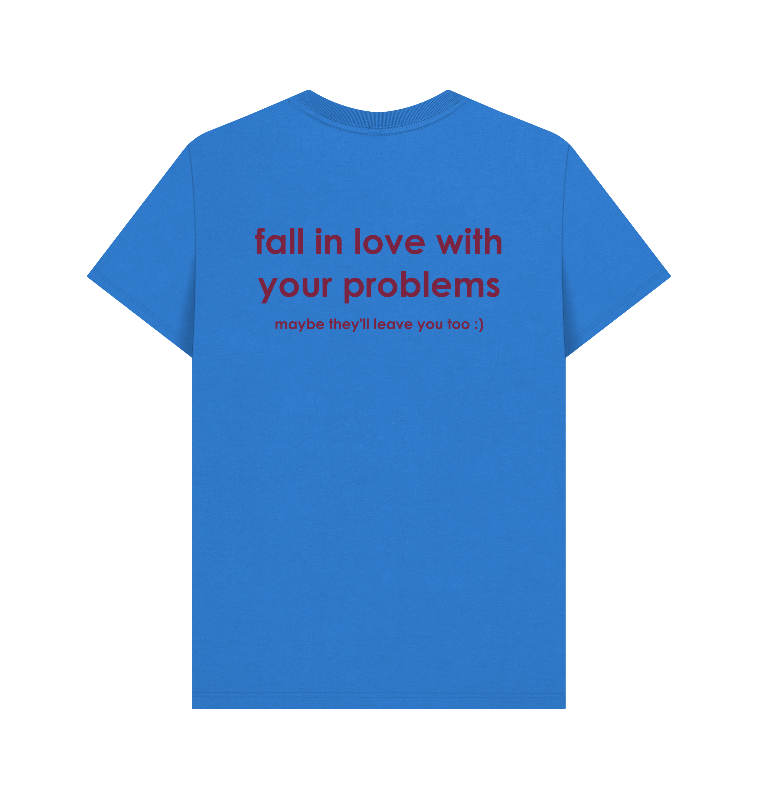Bright Blue Printed T-shirt Back