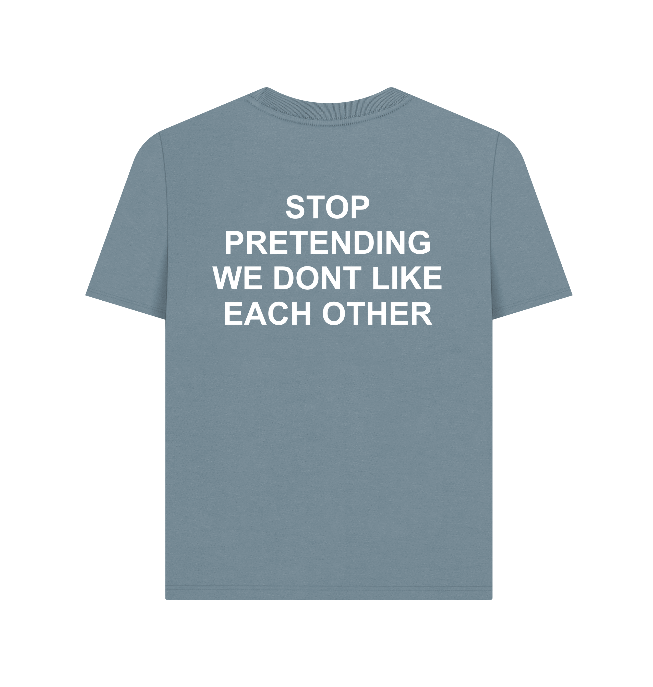 Stone Blue Printed T-shirt Back