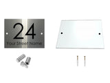 M093 Custom Personalised Modern Address Door Acrylic Aluminium Sign Plaque