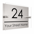 M096 Custom Personalised Modern Address Door Acrylic Aluminium Sign Plaque