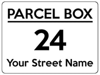 S041 Custom Personalised Address Parcel Box Post Letters Sticker Vinyl