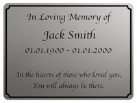 2292 Custom Personalised Memorial Funeral Grave Metal Aluminium Sign Plaque