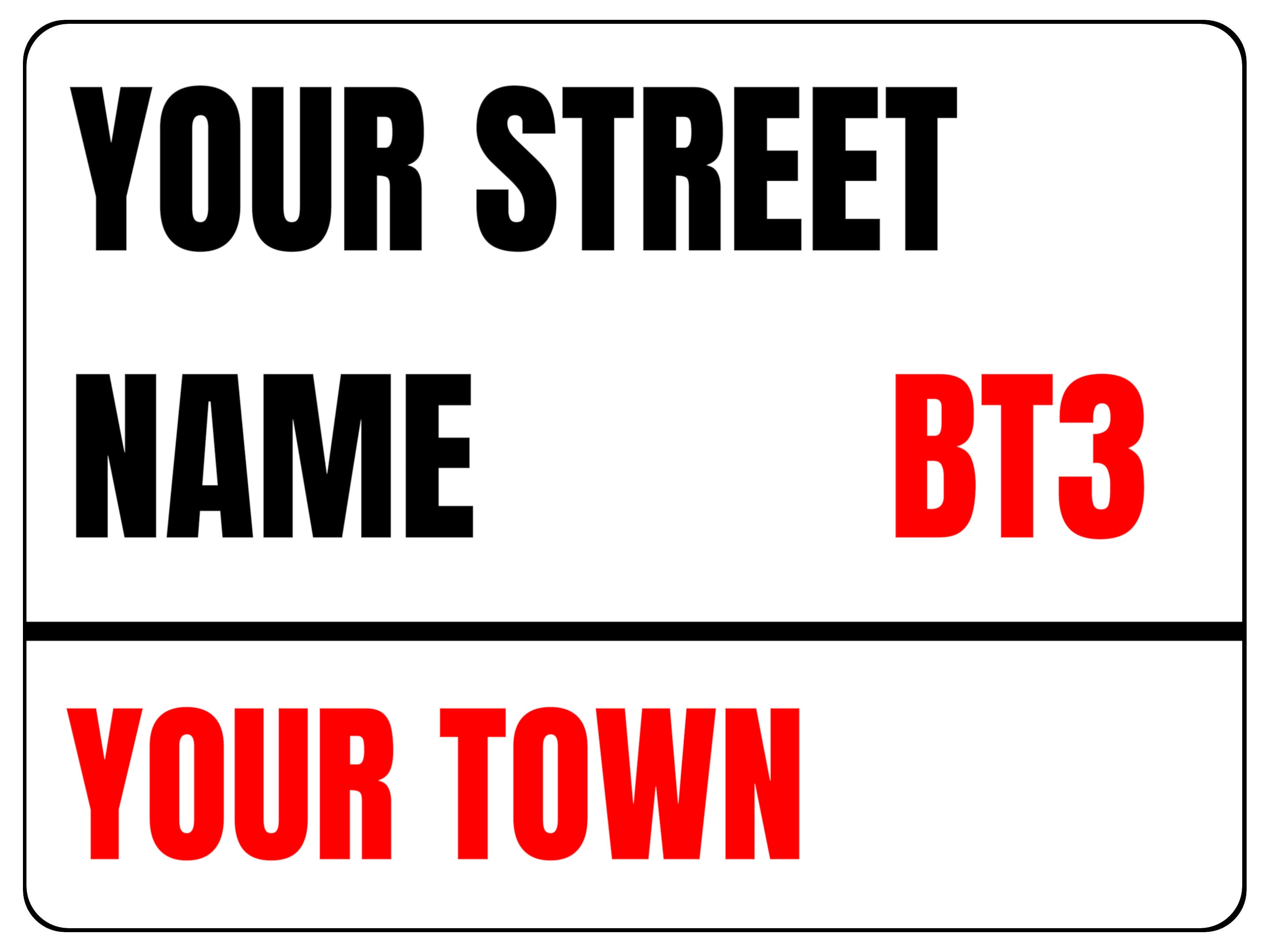 S051 Custom Personalised Address House Door Gate Bin Window Sticker Vinyl