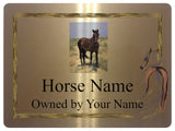 2228 Custom Personalised Horse Photo Name Stable Metal Aluminium Sign Plaque