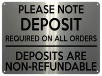 1MM UV415 PLEASE NOTE DEPOSIT REQUIRED ON ALL ORDERS Aluminium Metal Plaque Sign