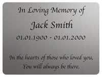 2291 Custom Personalised Memorial Funeral Grave Metal Aluminium Sign Plaque