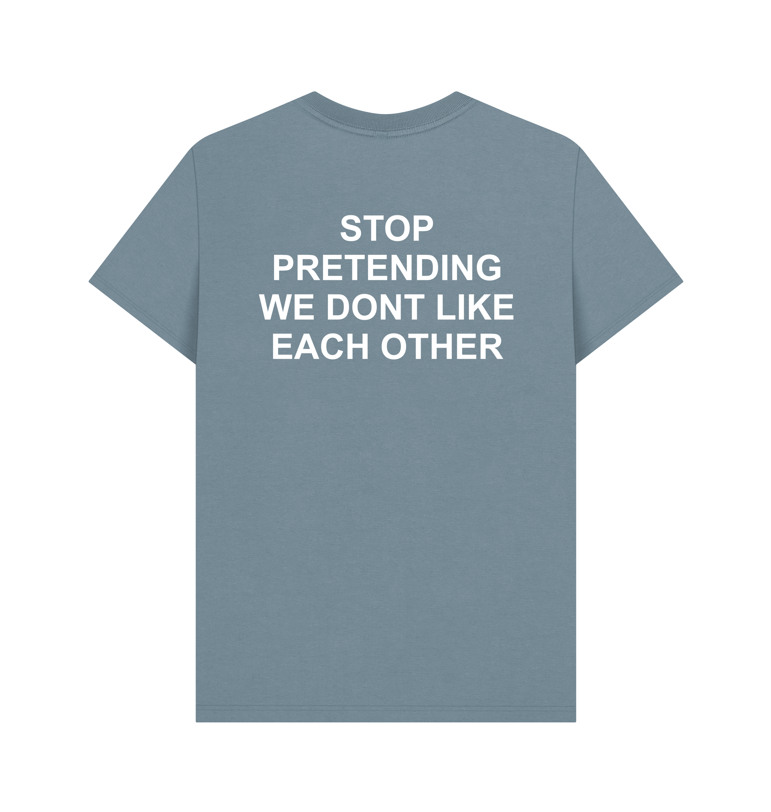 Stone Blue Printed T-shirt Back