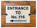 M052 Custom Personalised ENTRANCE TO Number Modern Acrylic Aluminium Sign Plaque